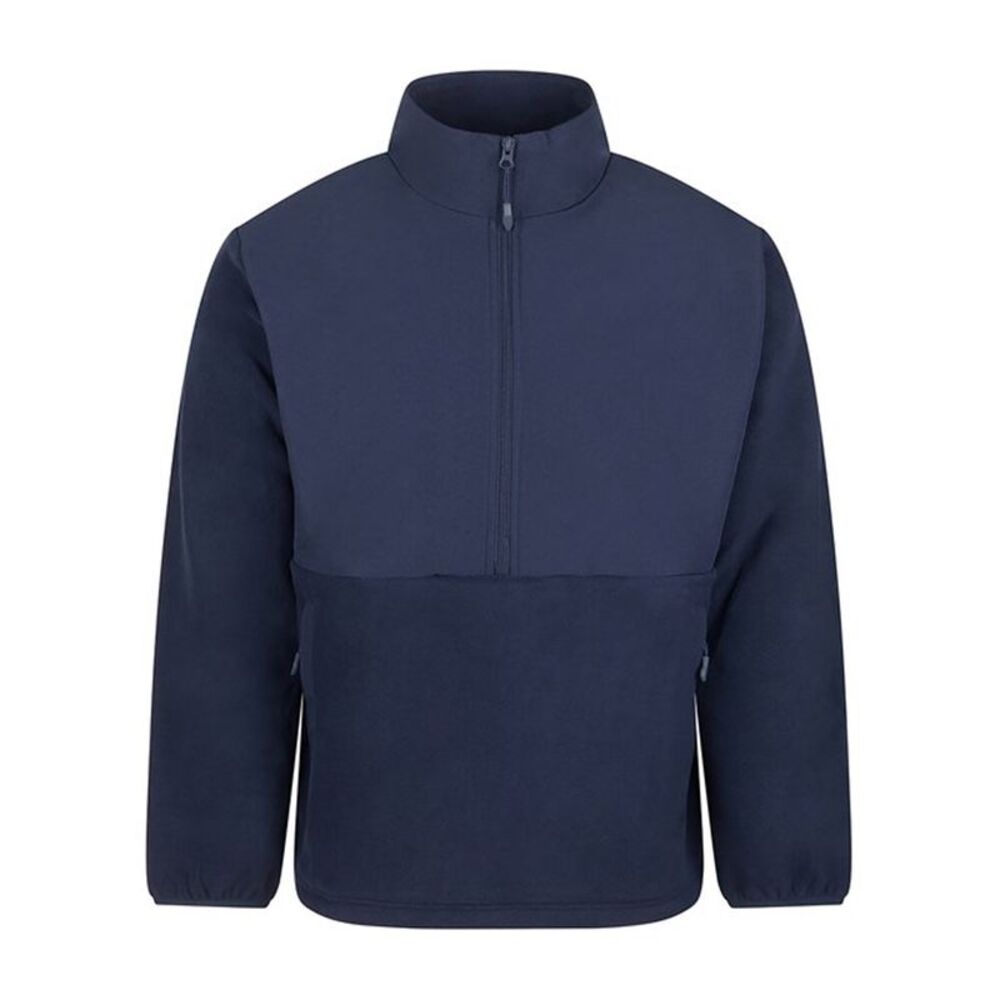 Front Row Mens Microfleece Half Zip Fleece Top / Navy